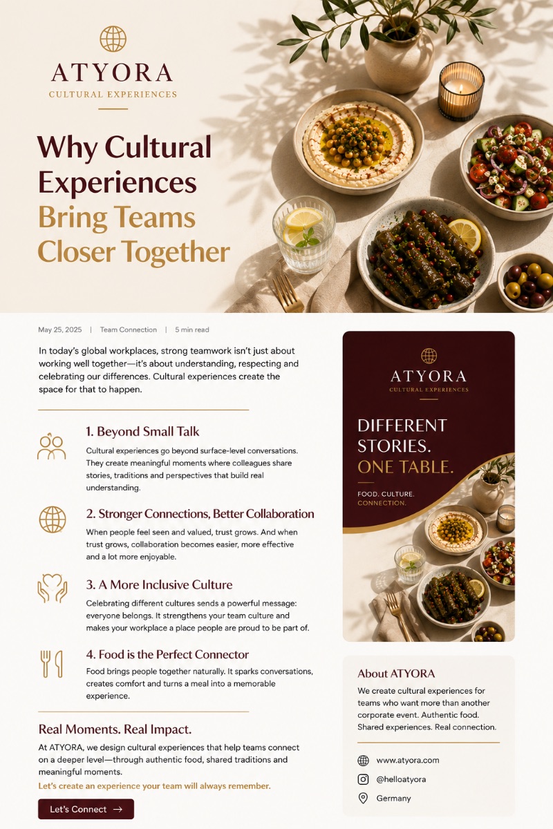 From Team Lunch to Cultural Experience